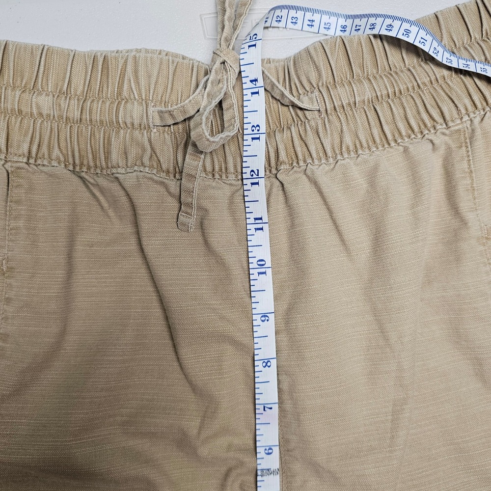 Ava & Viv Womens 1X Khaki Tan Smocked Elastic Waist Utility Shorts - Picture 4 of 8
